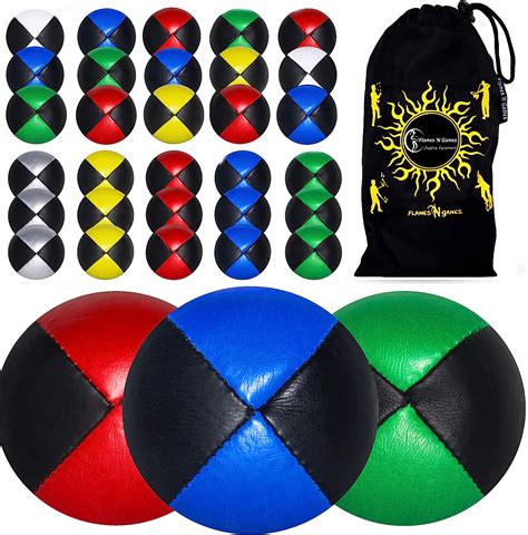 leather juggling balls|flames n games.